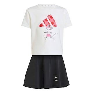 Foto 1 | Conjunto De Playera Minnie Mouse De Disney Kids Adidas Blanco Niños
