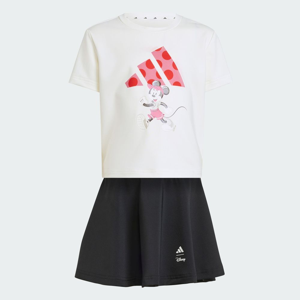Foto 4 pulgar | Conjunto De Playera Minnie Mouse De Disney Kids Adidas Blanco Niños