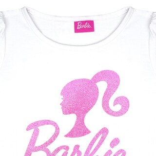 Foto 4 | Conjunto De Blusa Y Falda Brillante Con Logo De Barbie Para Niña