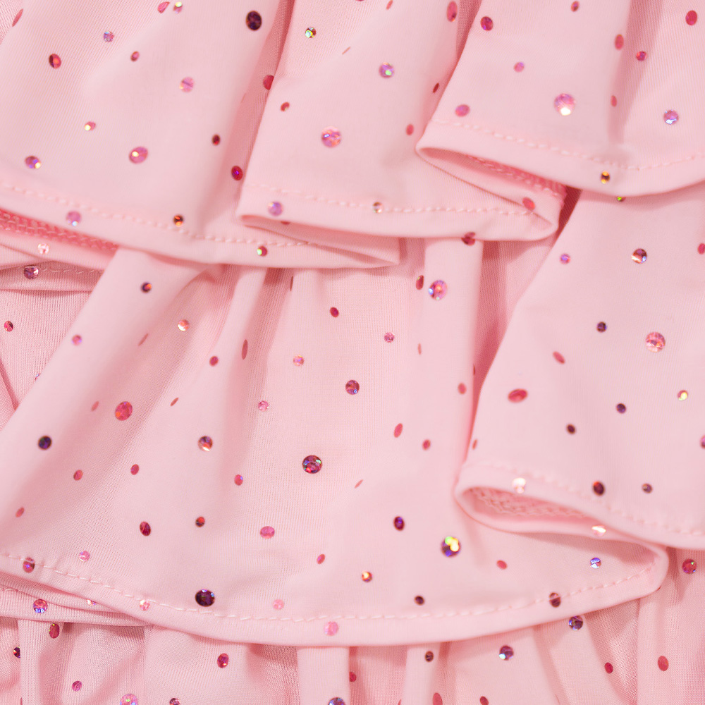 Foto 6 pulgar | Conjunto De Blusa Y Falda Brillante Con Logo De Barbie Para Niña