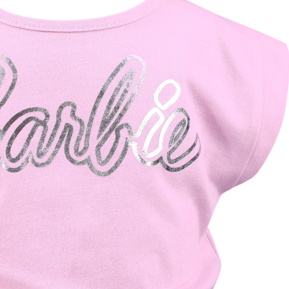 Foto 5 | Conjunto De Blusa Estampada Y Falda En Color Azul Con Aplicaciones De Barbie Para Niña