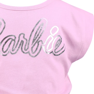 Foto 5 | Conjunto De Blusa Estampada Y Falda En Color Azul Con Aplicaciones De Barbie Para Niña