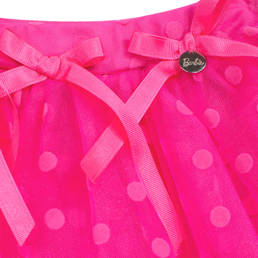 Foto 3 | Conjunto De Blusita En Color Blanco Con Apliques De Lentejuela Y Falda En Color Fiusha De Olanes Brillantes