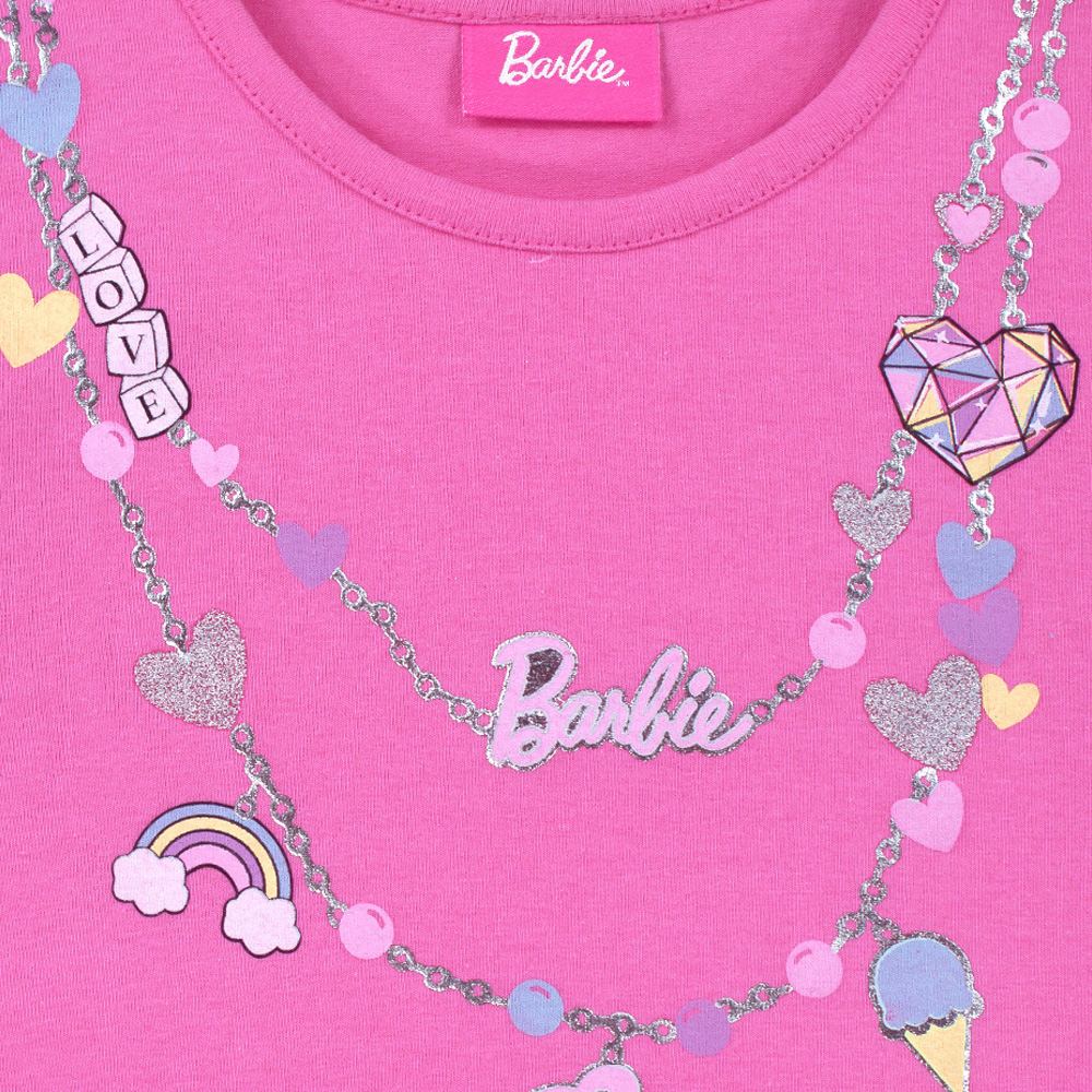 Foto 4 pulgar | Conjunto De Blusita Con Collar Y Falda En Color Fiusha De Olanes Brillantes