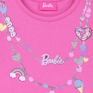 Foto 3 | Conjunto De Blusita Con Collar Y Falda En Color Fiusha De Olanes Brillantes