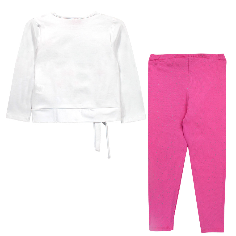 Foto 2 pulgar | Conjunto De Blusa Y Leggins Brillante Con Logo De Barbie Para Niña