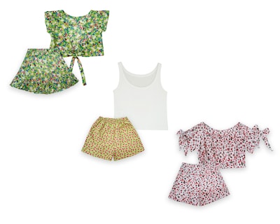 Foto 2 | Pack De 3 Conjuntos Ropa Para Niña Verano Ocean Point Outfit Infantil Fresco Y Colorido