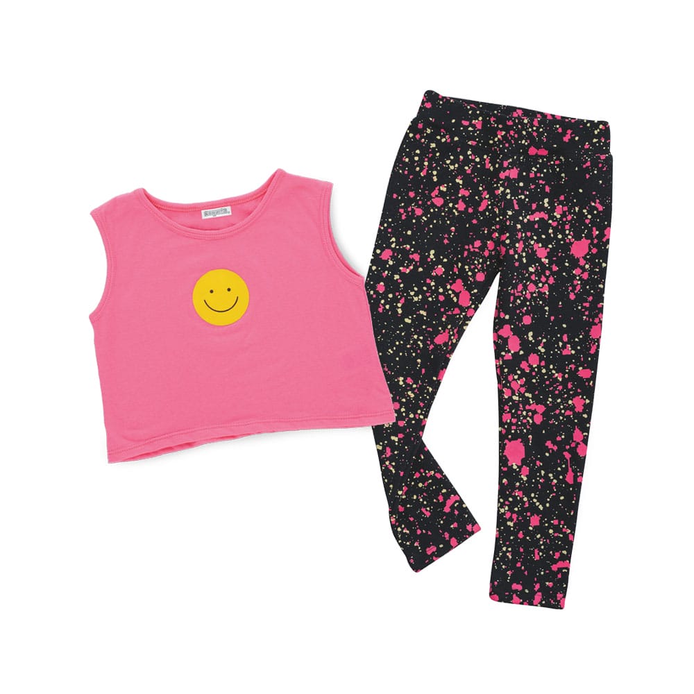 Foto 2 | Conjunto Coqueta Para Niña De Algodón Multi Con Estampado Tipo Splash