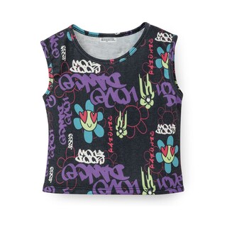 Foto 2 | Conjunto Coqueta Para Niña De Algodón Multi Con Estampado Urbano