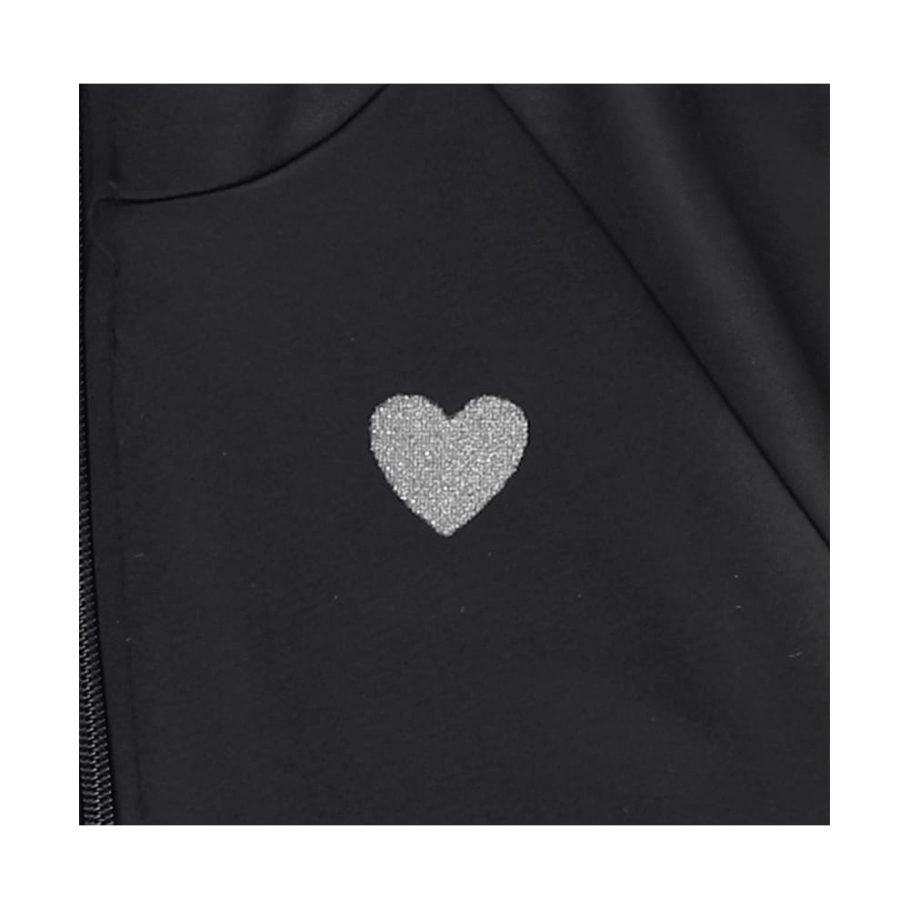 Foto 3 pulgar | Conjunto Coqueta Para Niña En Algodón Negro Con Detalles De Corazones