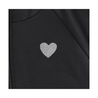 Foto 2 | Conjunto Coqueta Para Niña En Algodón Negro Con Detalles De Corazones