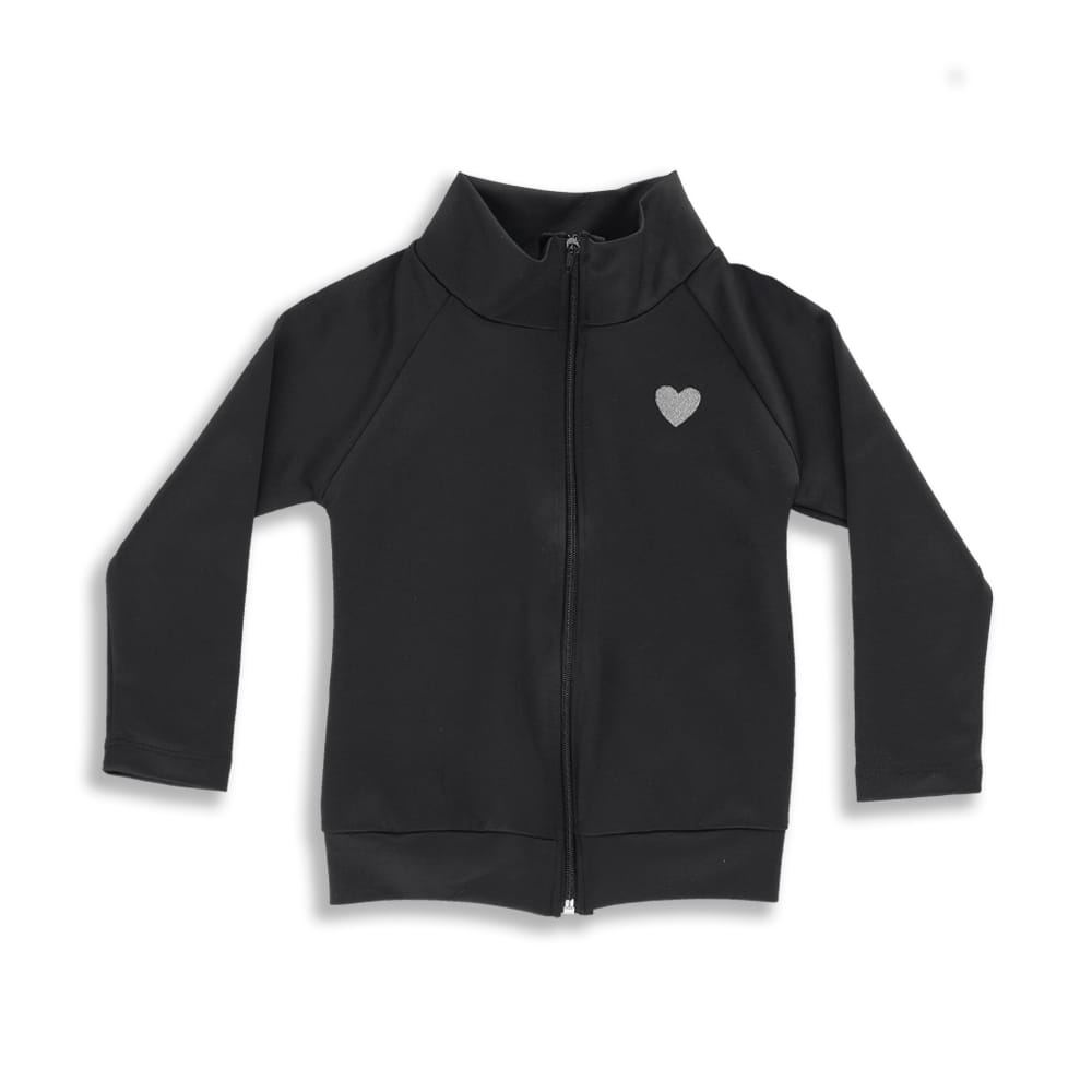 Foto 5 pulgar | Conjunto Coqueta Para Niña En Algodón Negro Con Detalles De Corazones