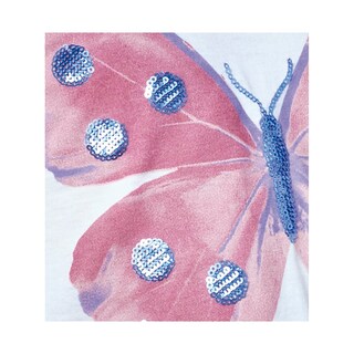 Foto 4 | Conjunto Coqueta Para Niña De Algodón En Blanco Con Estampado De Mariposa