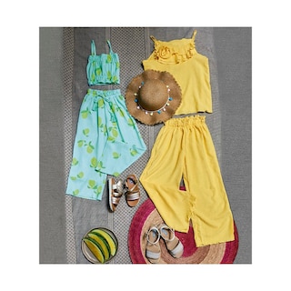 Foto 4 | Conjunto Coqueta Para Niña De Poliéster En Verde Con Estampado De Limones