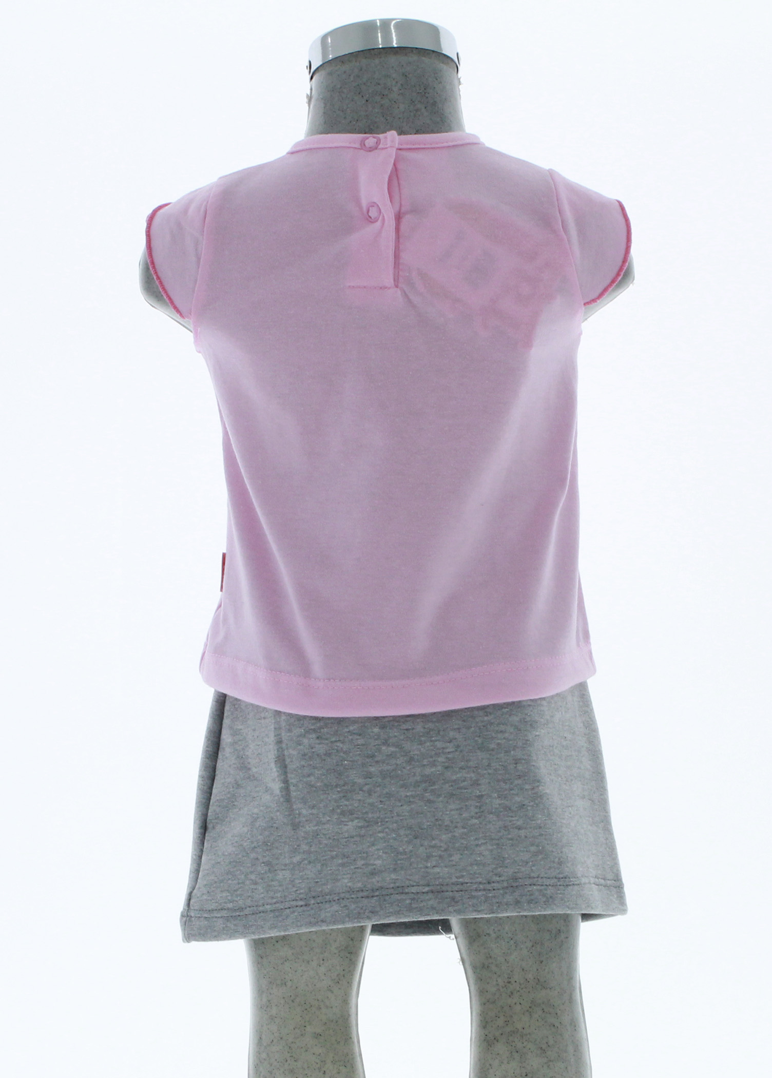 Foto 3 pulgar | Conjunto Para Niña Chicos Olé 3401 Rosa Con Gris