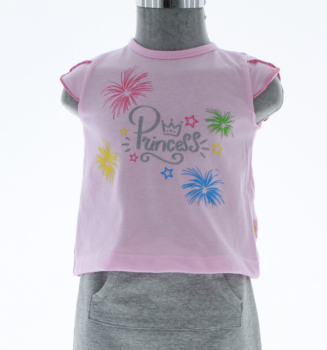 Foto 4 pulgar | Conjunto Para Niña Chicos Olé 3401 Rosa Con Gris