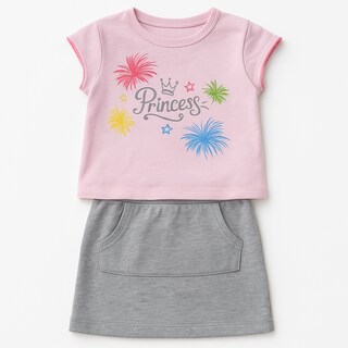 Foto 4 | Conjunto Para Niña Chicos Olé 3401 Rosa Con Gris