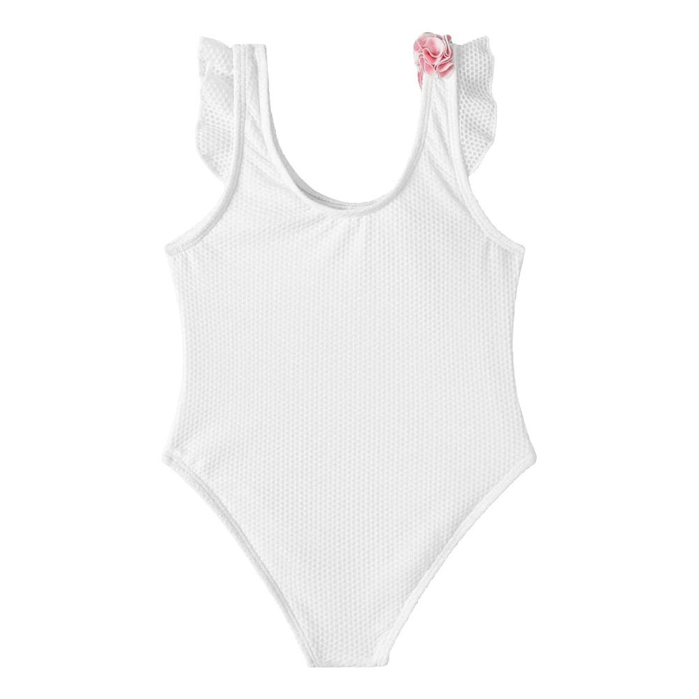 Foto 2 pulgar | Traje de Baño Kiss Internacional color Blanco para Niña