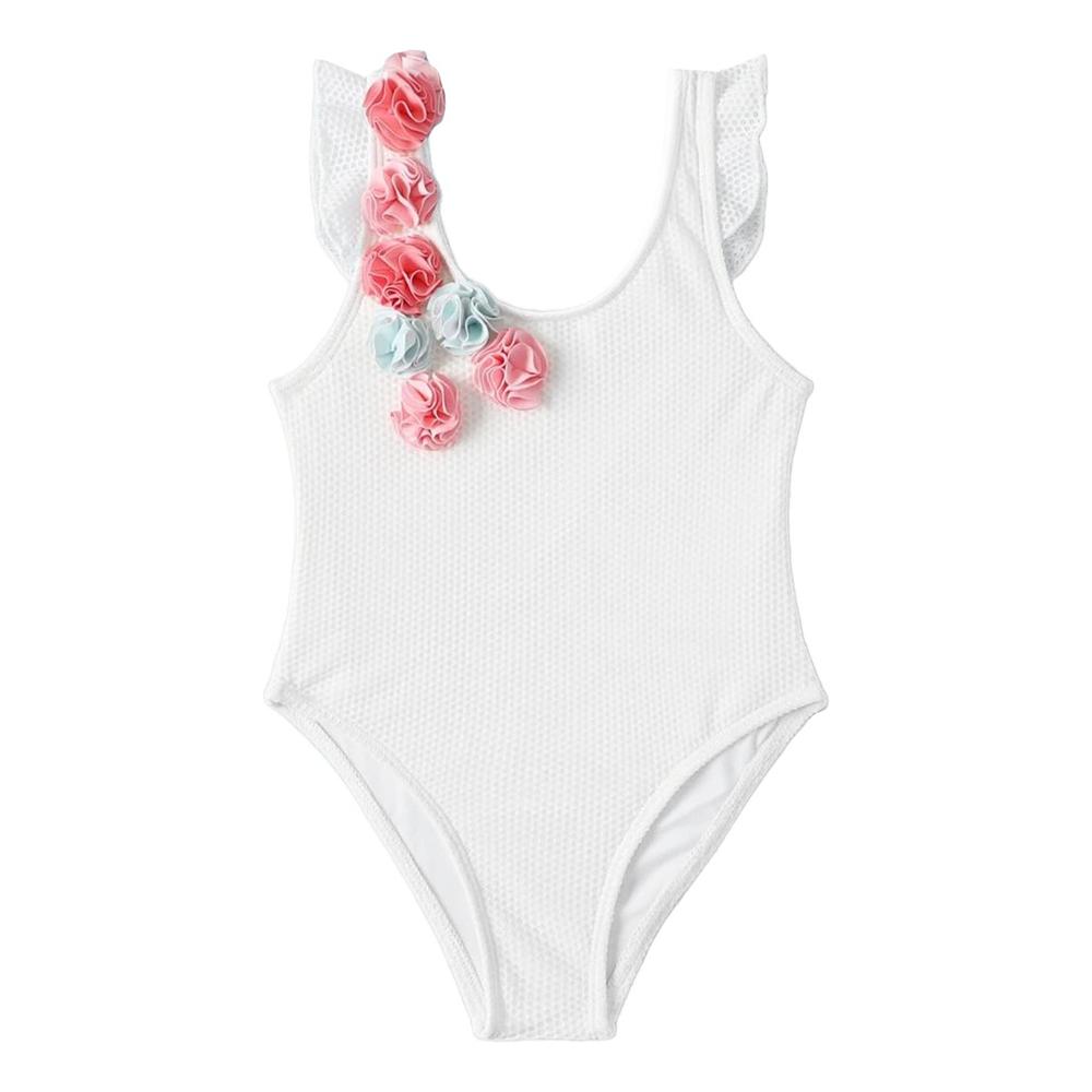 Foto 5 pulgar | Traje de Baño Kiss Internacional color Blanco para Niña