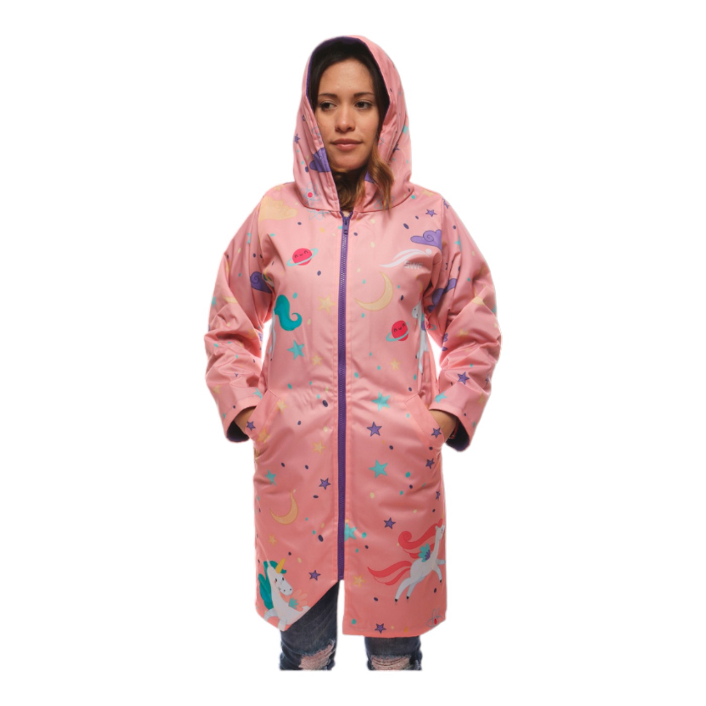 Foto 2 pulgar | Impermeable Swf Rosa Infantil