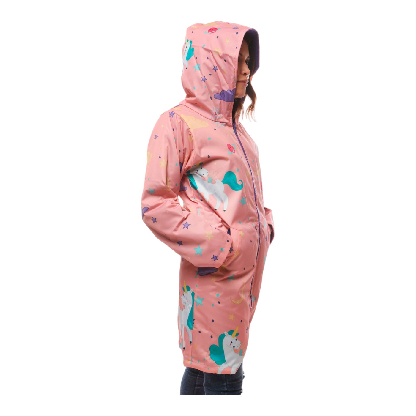 Foto 3 pulgar | Impermeable Swf Rosa Infantil