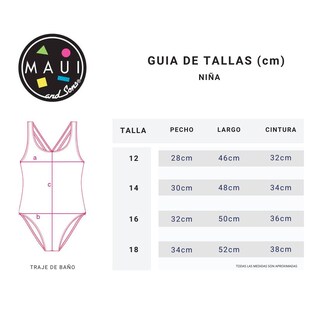 Foto 5 | Traje De Baño Completo Para Niña Marca Maui And Sons
