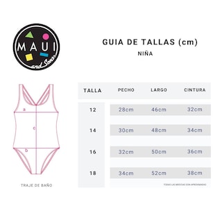 Foto 5 | Traje De Baño Completo Para Niña Marca Maui And Sons