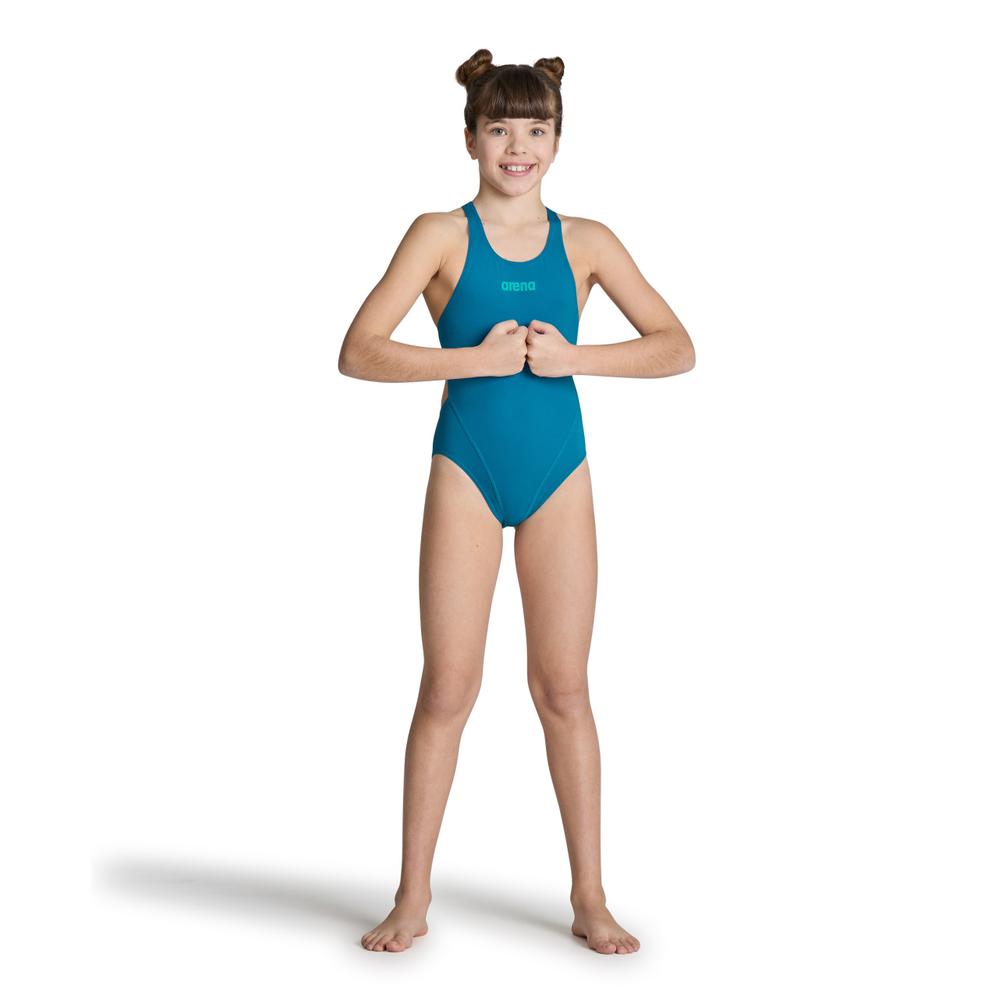 Traje De Baño Arena Team Solid Para Niña Azul Marino