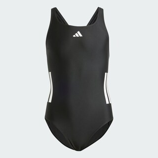 Foto 3 | Traje De Natación C-back 3 Franjas Kids Adidas Negro Niños