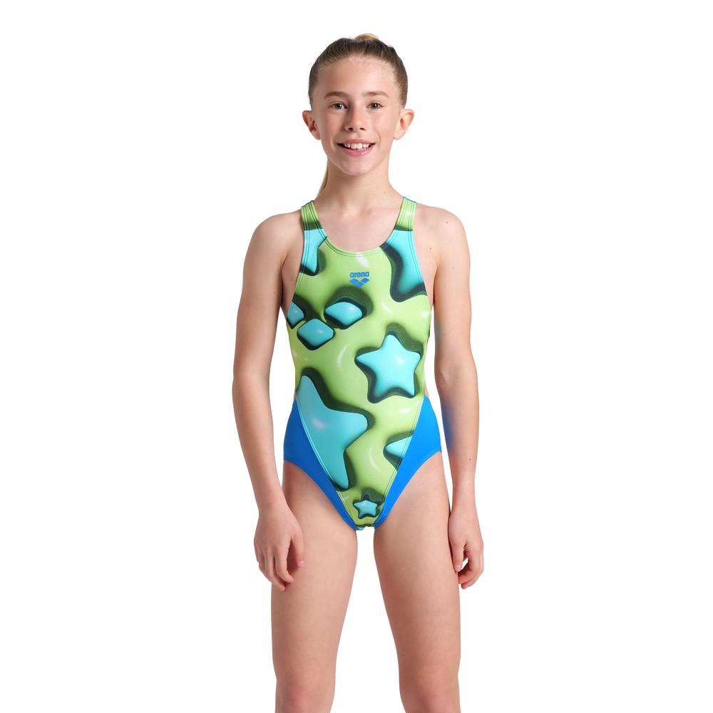Traje De Baño Arena Star Shaped Tech L Para Niña Verde