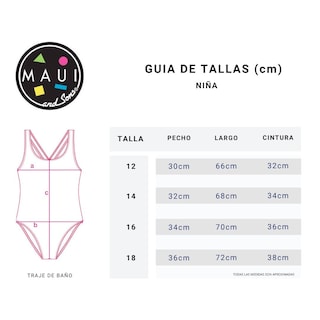 Foto 5 | Traje De Baño Completo Para Niña Marca Maui & Sons