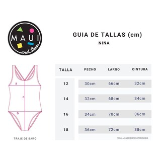 Foto 5 | Traje De Baño Completo Para Niña Marca Maui & Sons