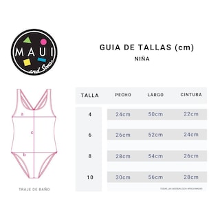 Foto 5 | Traje De Baño Completo Manga Larga Para Niña Marca Maui & Sons