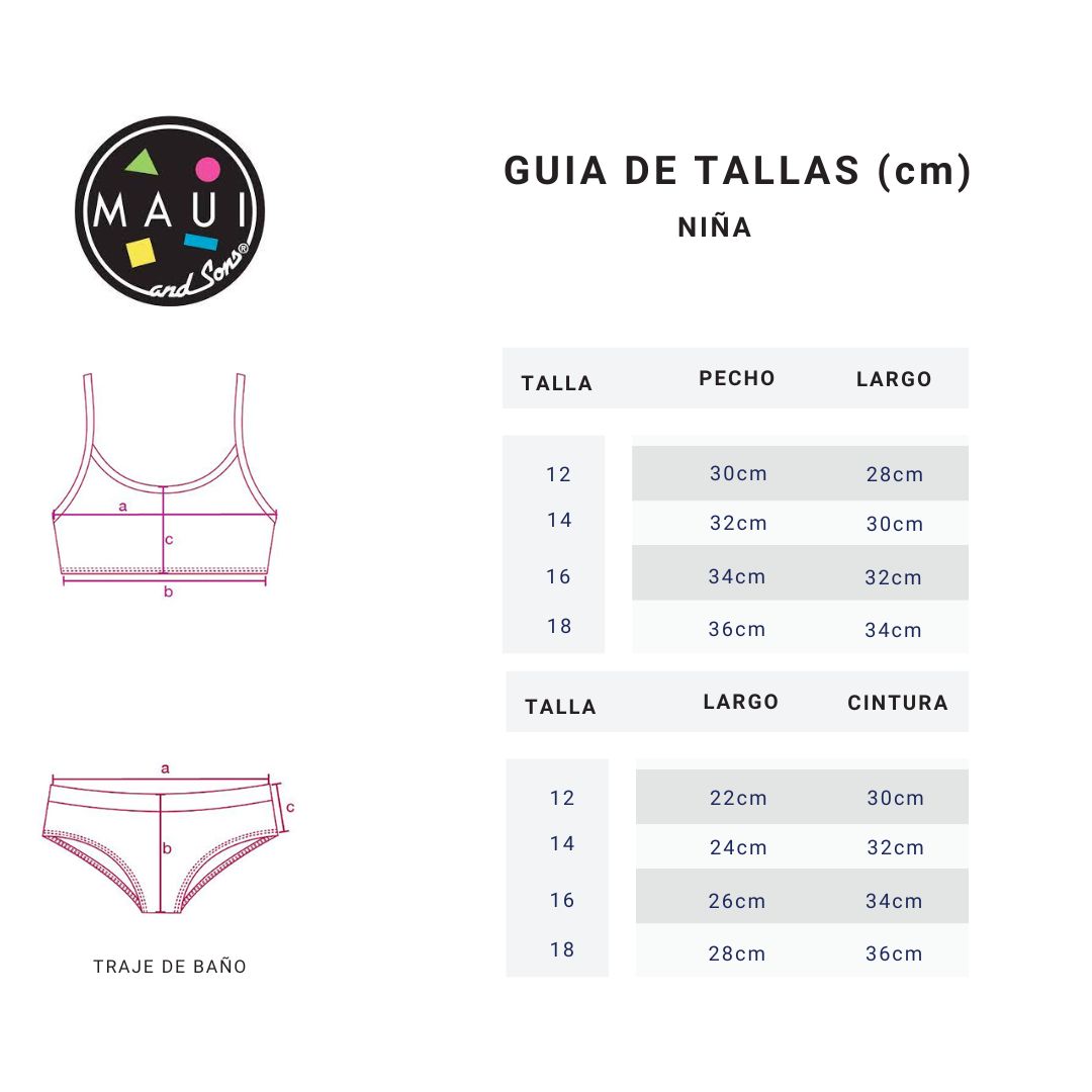 Foto 7 pulgar | Traje De Baño Bikini 2pzs Para Niña Marca Maui & Sons