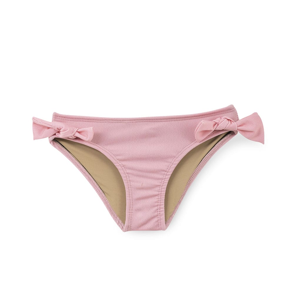 Foto 3 pulgar | Bikini Coqueta Para Niña De Poliéster Rosa Con Estampado De Caritas