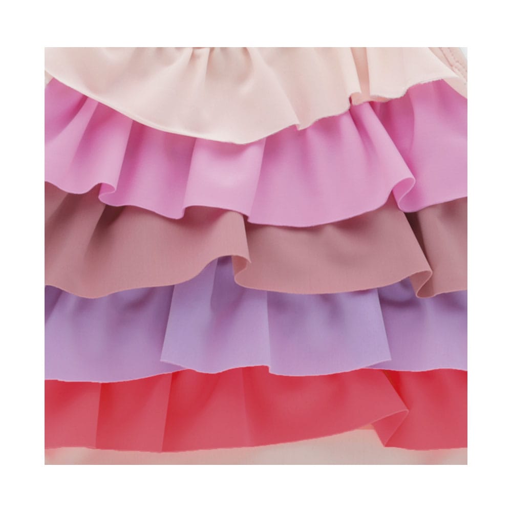 Foto 5 pulgar | Traje De Baño Coqueta Para Niña De Poliéster Multi Con Olanes