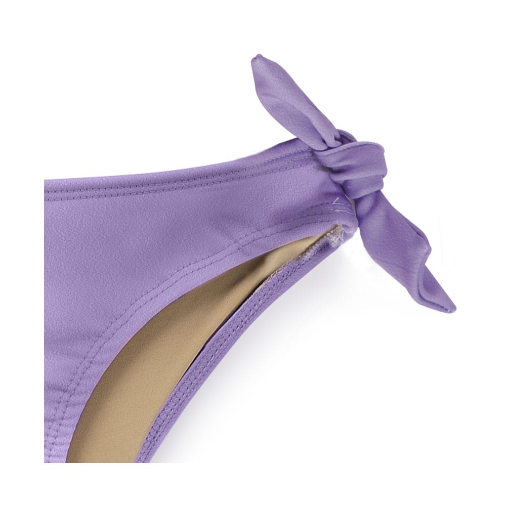Foto 5 pulgar | Bikini Coqueta Para Niña De Poliéster Lila Con Estampado De Caritas
