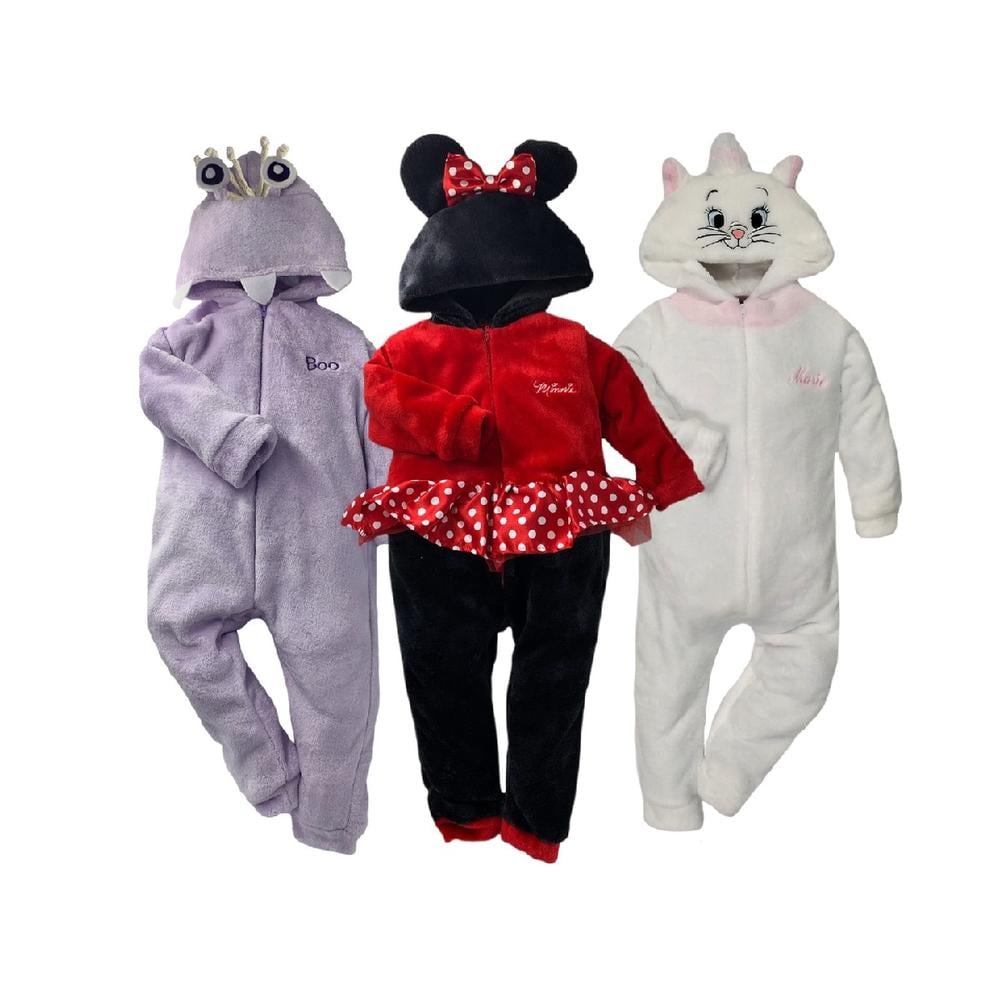 Kit 3 Mamelucos Disney Multicolor Marie / Minnie / Boo $1,139