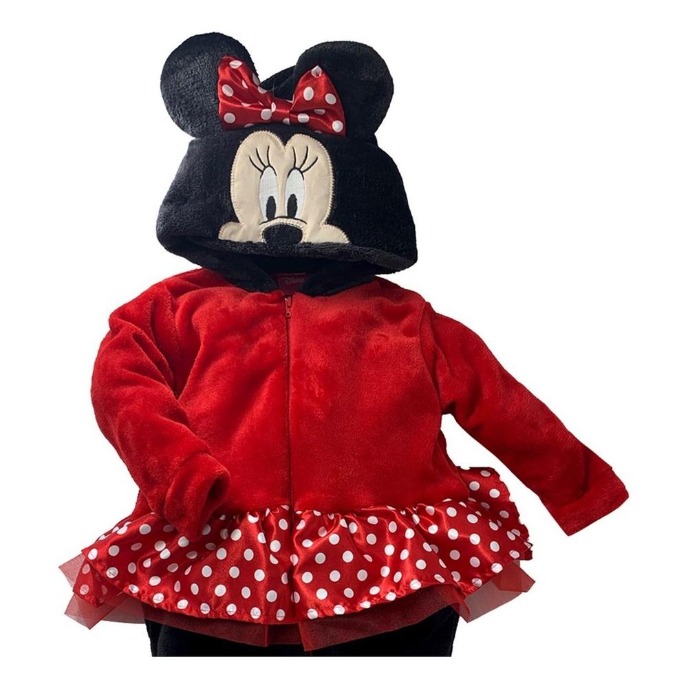 Foto 3 pulgar | Mameluco Con Gorro Bordado Disney Minnie Carita Rojo