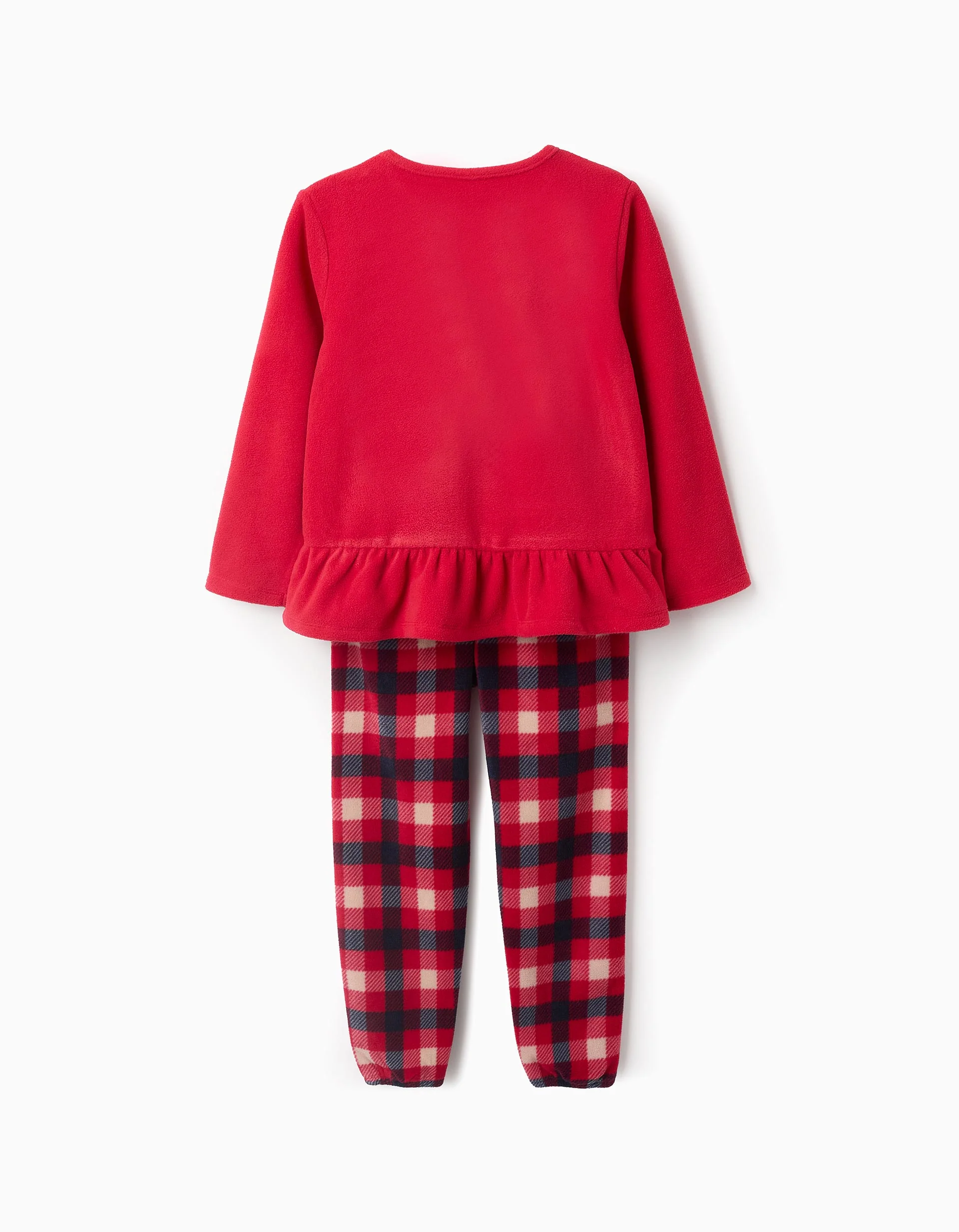 Foto 4 | Pijama Polar Para Niña Con Cuadros Trineo Rojo Zippy