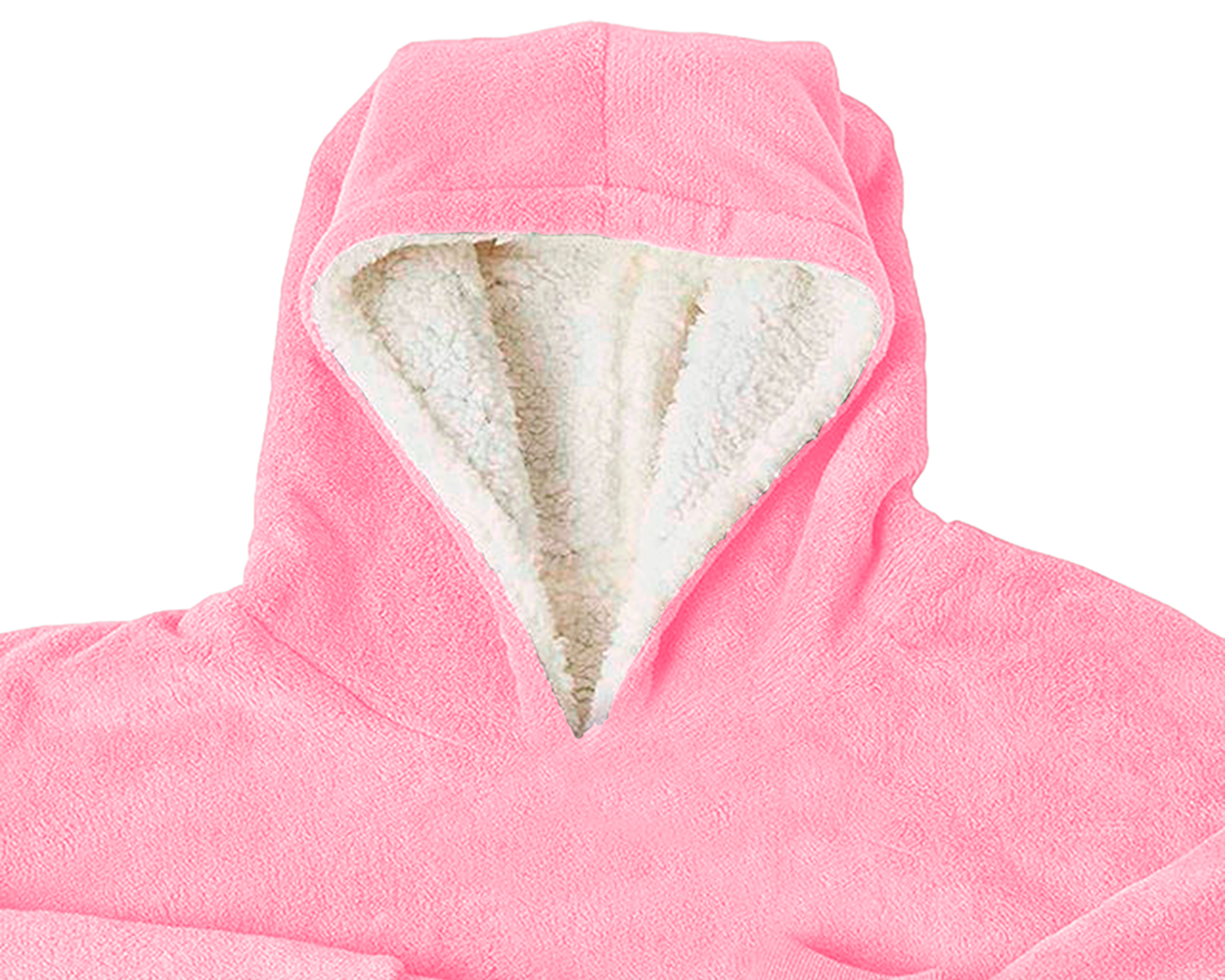 Foto 4 pulgar | Sudadera Cobija Infantil Unitalla, Térmica Con Capucha Con Borrega Y Mangas Y Bolsillo Rosa Bluelander