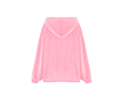 Foto 4 | Sudadera Cobija Infantil Unitalla, Térmica Con Capucha Con Borrega Y Mangas Y Bolsillo Rosa Bluelander