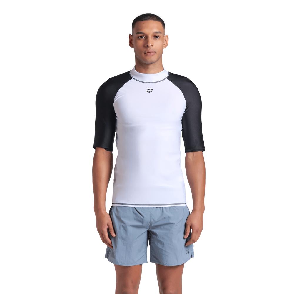 Foto 2 pulgar | Rash Vest Arena Graphic Manga Corta Para Hombre Blanco