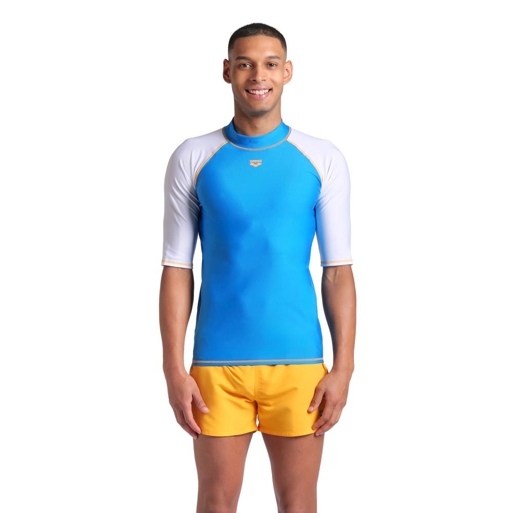 Rash Vest Arena Graphic Manga Corta Para Hombre Azul