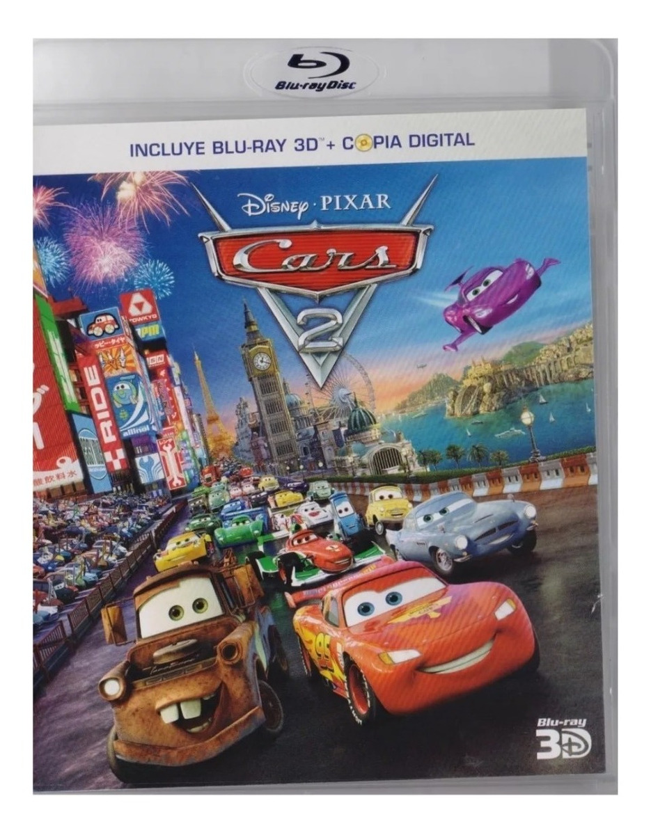 Foto 2 pulgar | Película Blu-ray 3D Cars 2 Pixar