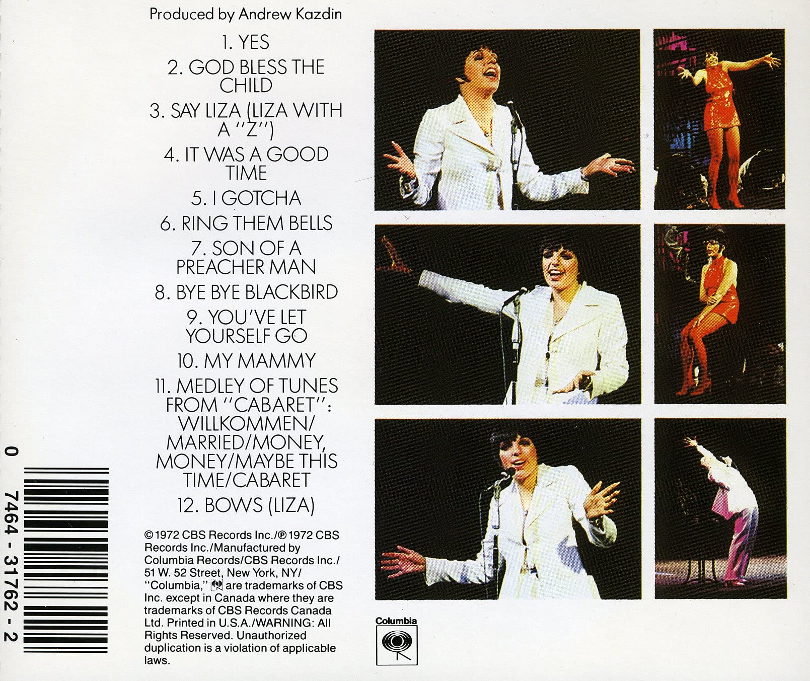 Foto 2 | Dvd Sony Liza With A Z: Un Concierto Para Televisión - Venta Internacional.