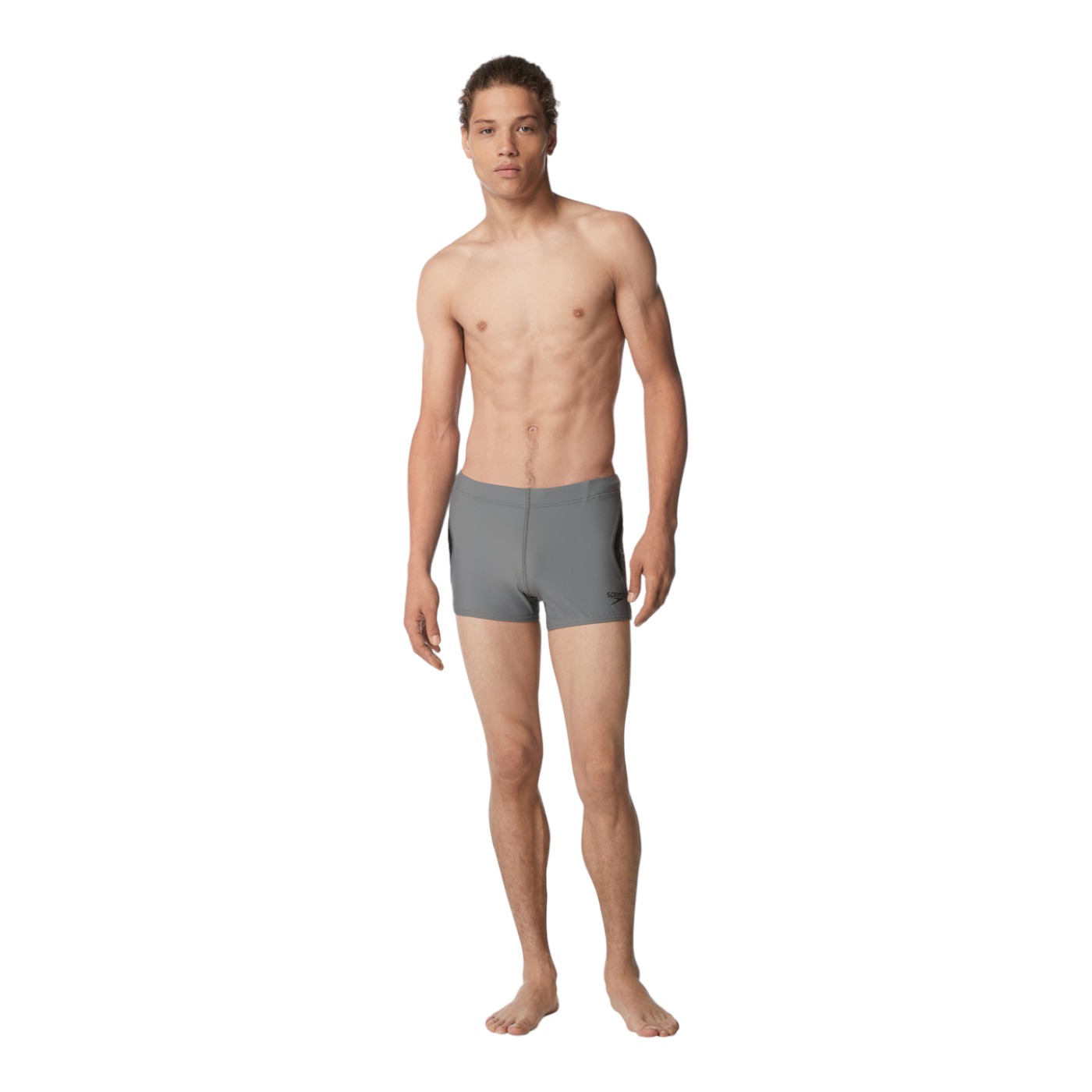 Foto 5 pulgar | Traje de Baño Speedo Splice Square Leg Gris