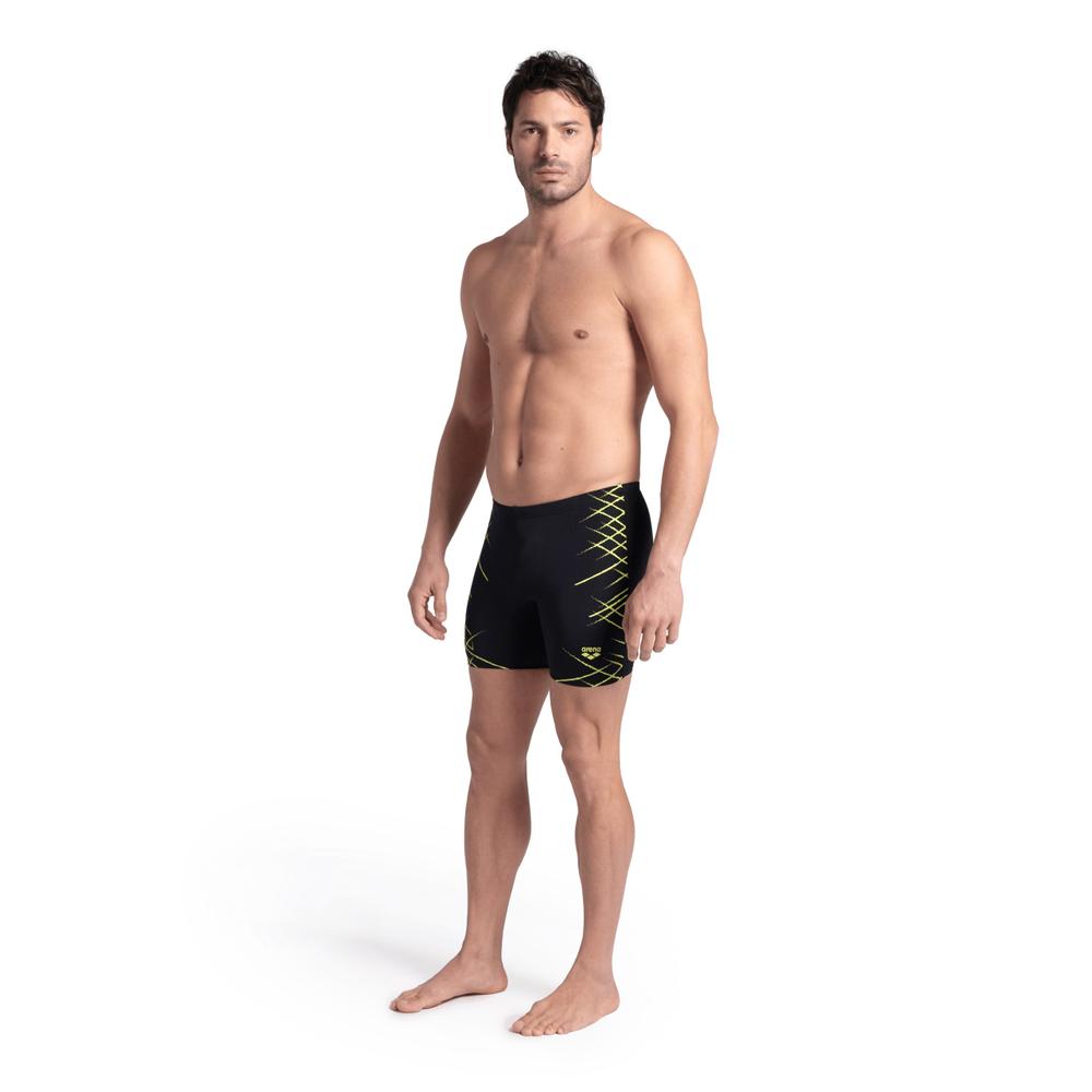 Foto 4 pulgar | Traje de Baño Mid Jammer Arena Performance Straight Lines Negro para Hombre