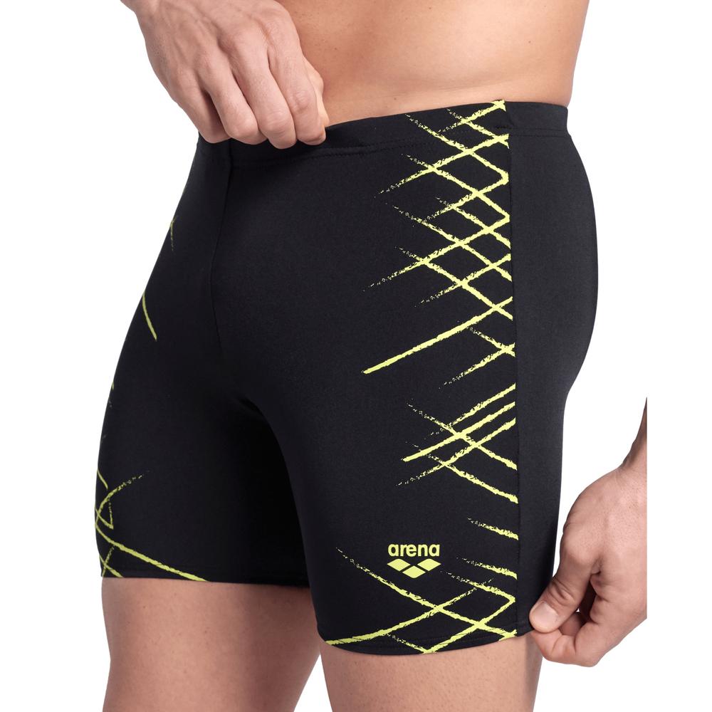 Foto 4 | Traje de Baño Mid Jammer Arena Performance Straight Lines Negro para Hombre