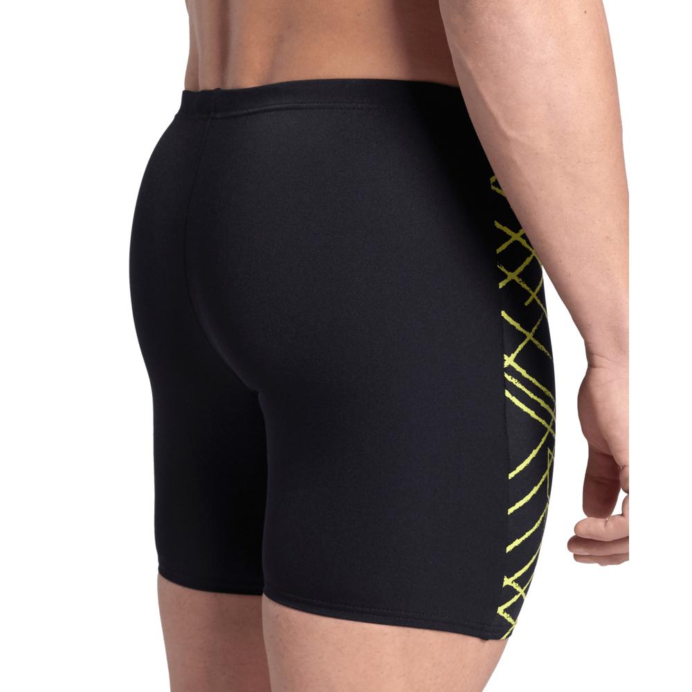 Foto 6 pulgar | Traje de Baño Mid Jammer Arena Performance Straight Lines Negro para Hombre